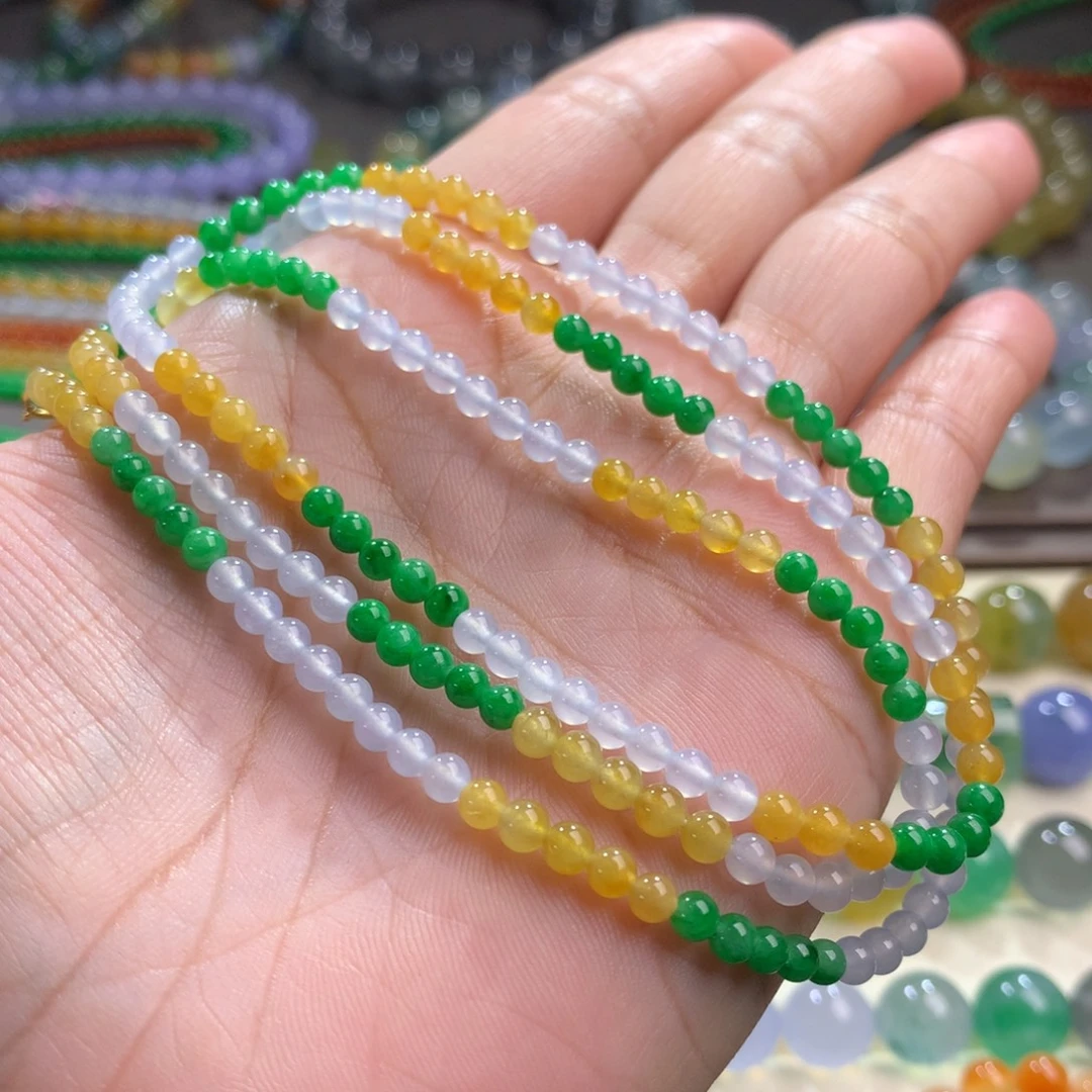 翡翠未镶嵌手链卡3.6