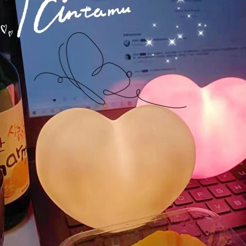 爱心灯小夜灯卧室氛围灯房间床头灯女生布置装饰灯创意表白礼物