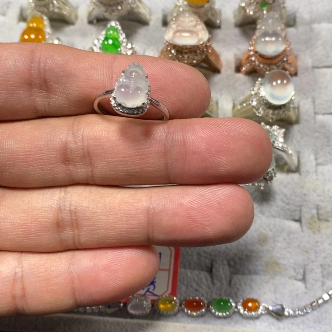 翡翠银S925镶嵌戒指