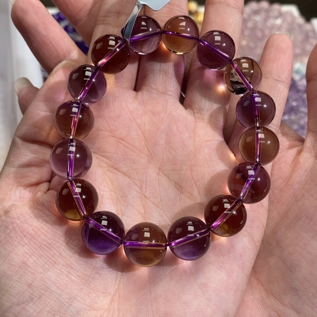 水晶手链未镶嵌13mm紫黄晶