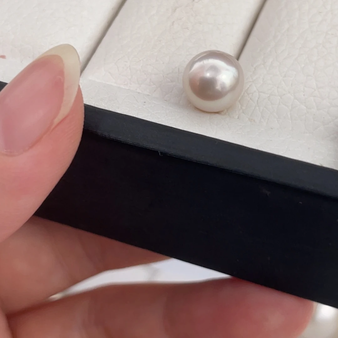 未镶嵌澳白单珠9-10mm海水珍珠