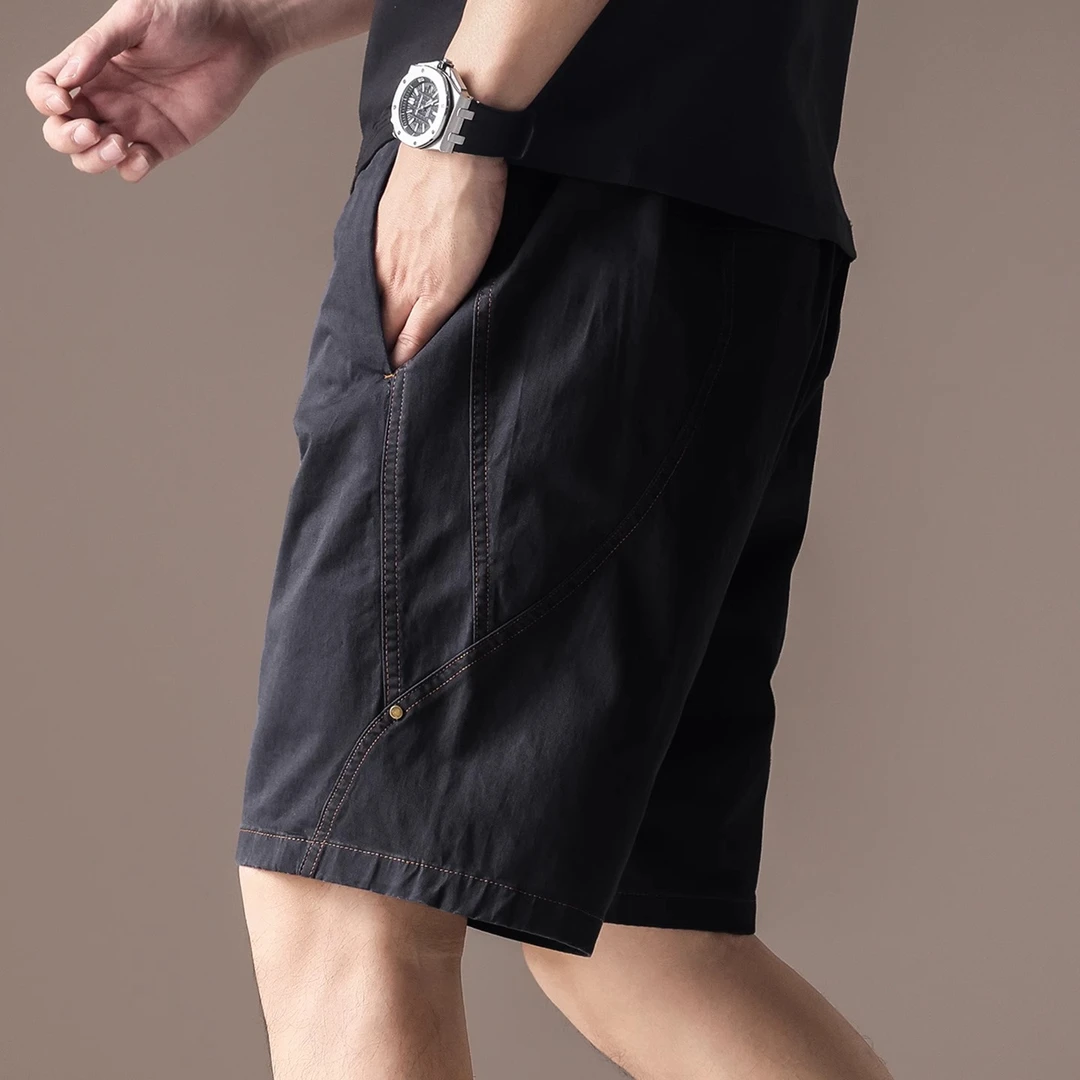 高端日系复古设计感工装短裤男夏季薄款宽松直筒百搭休闲五分中裤