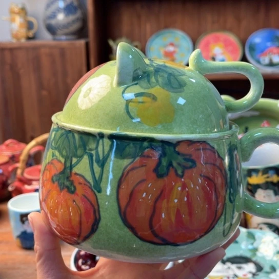 瓦当景德镇釉下手绘陶瓷