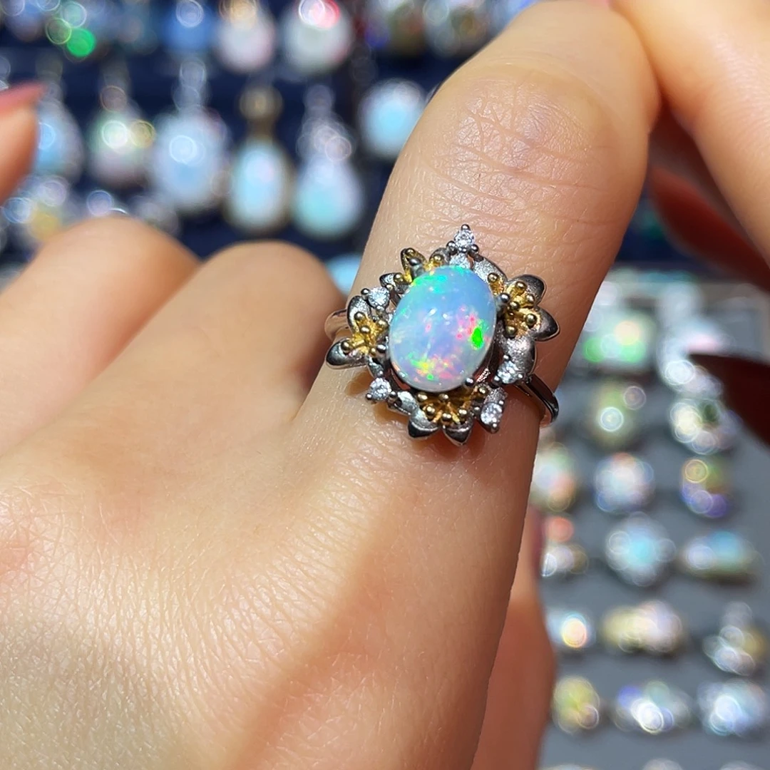 欧泊银S925镶嵌戒指