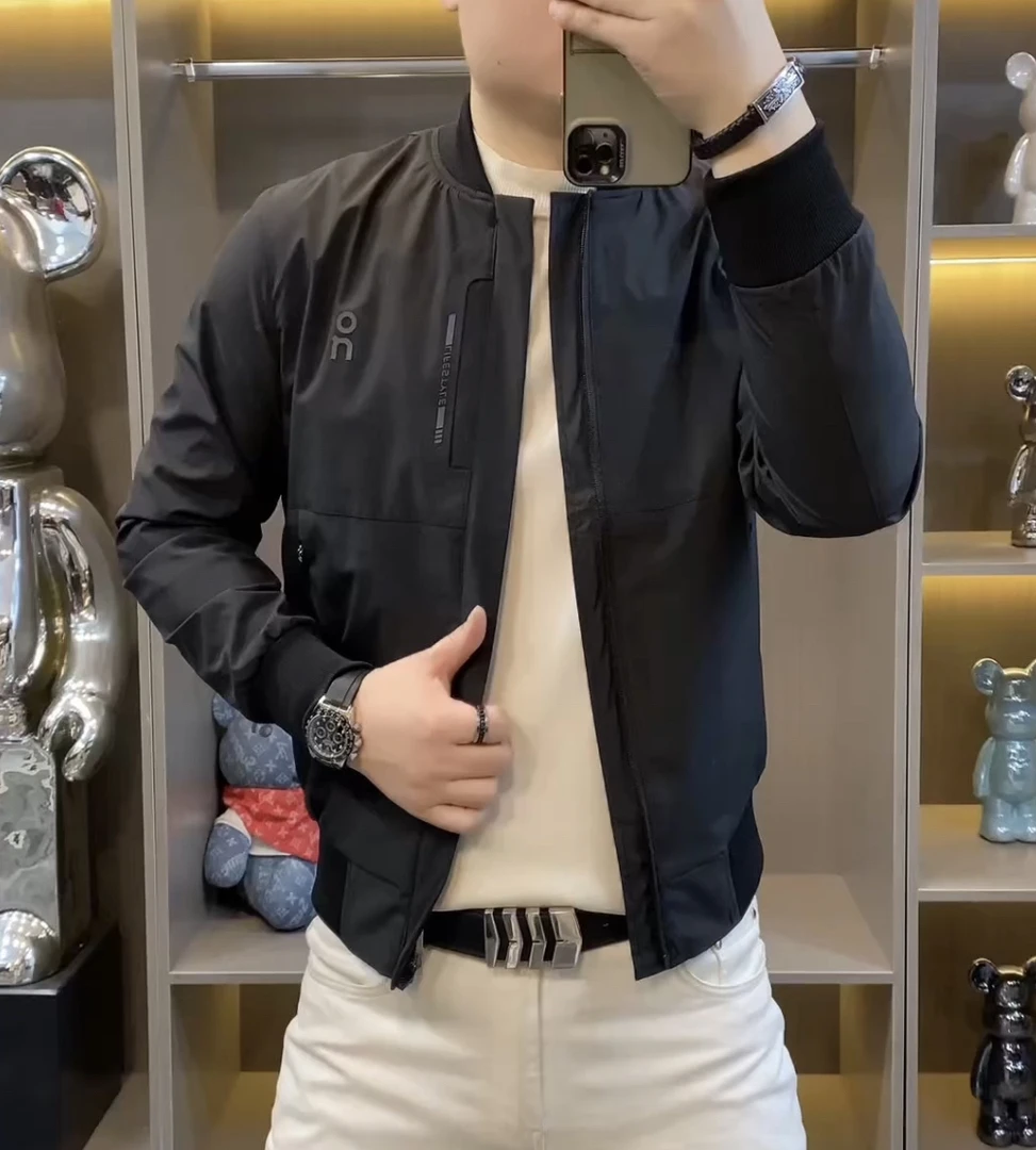 6607春季男士棒球领夹克外套潮流设计感休闲长袖轻奢时尚潮牌