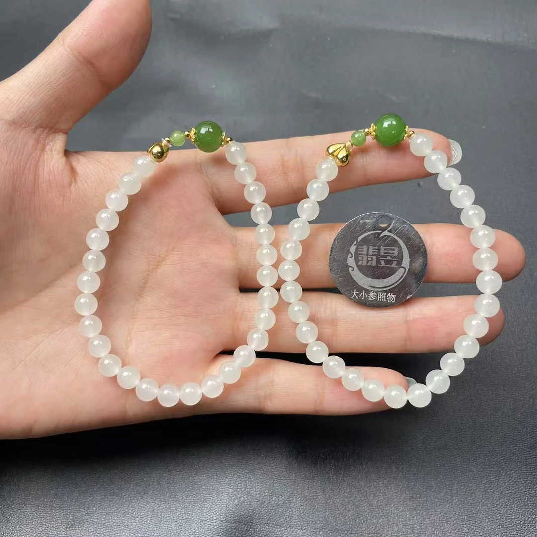 翡昱-N3-47087-722-和田玉手串/约5+/约28颗/-多样性发其一-C