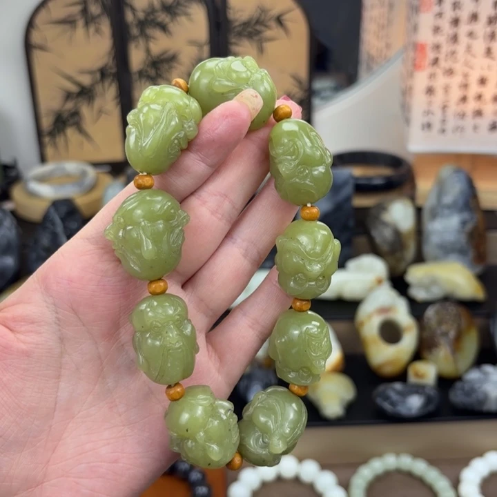 和田玉未镶嵌手链