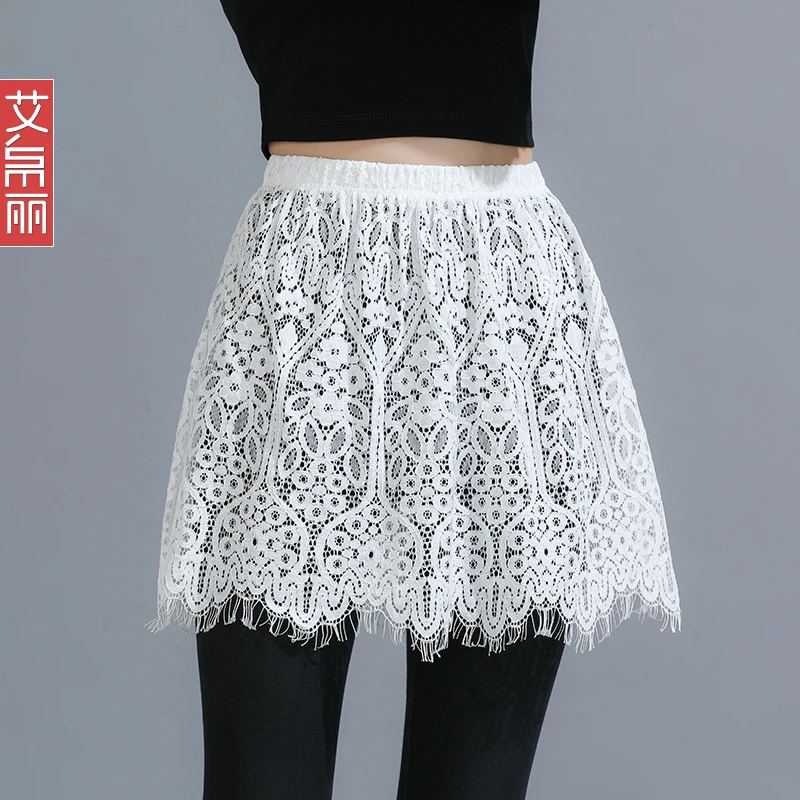 T恤打底内搭神器小屁帘子卫衣叠穿下摆遮屁股半身裙女春秋小白裙