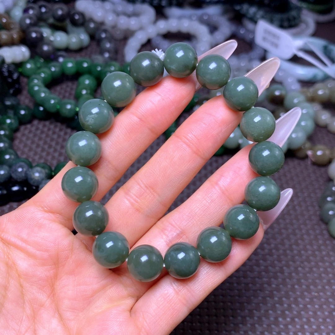 和田玉未镶嵌手串卡12