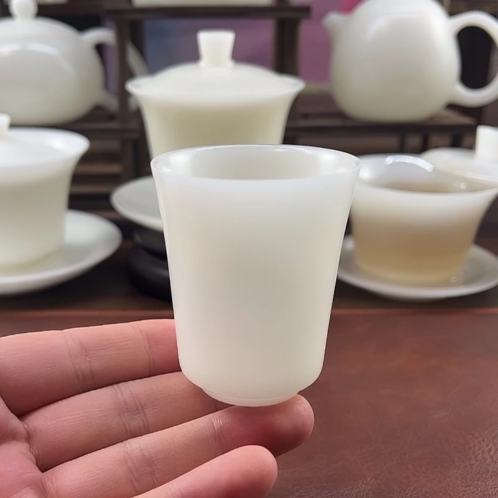 隐唐窑/璞玉素烧自生釉70ml闻香主人杯