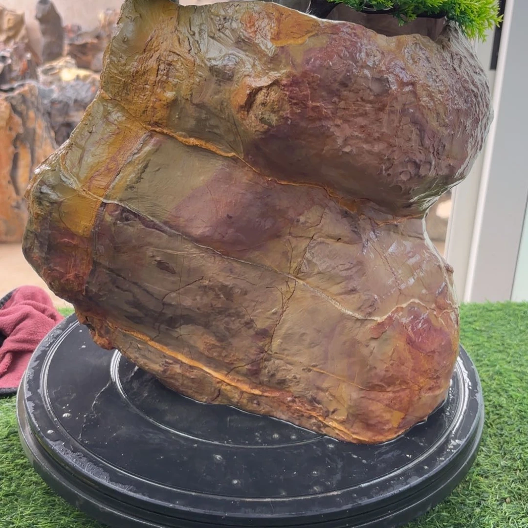 灵璧石花盆 天然外形