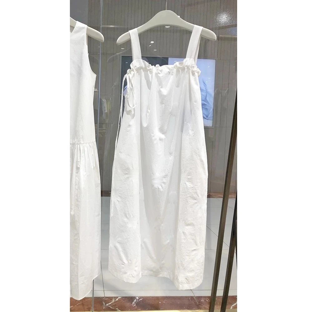 牛X货 巨炸裂！今年流行爆款上身很哇塞的吊带小白裙无袖连衣裙女