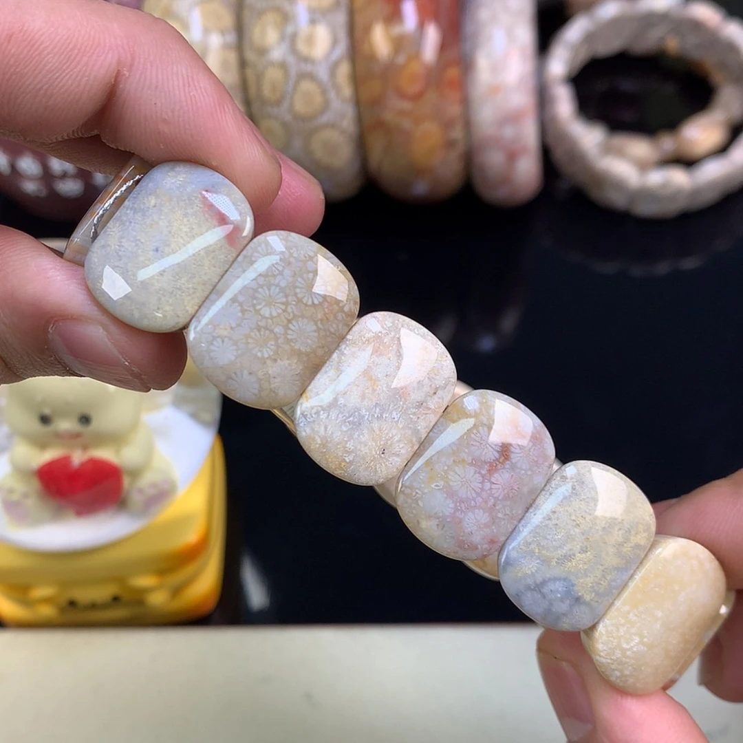 【闪购商品】颈饰未镶嵌硅化珊瑚（珊瑚玉）16号雏菊