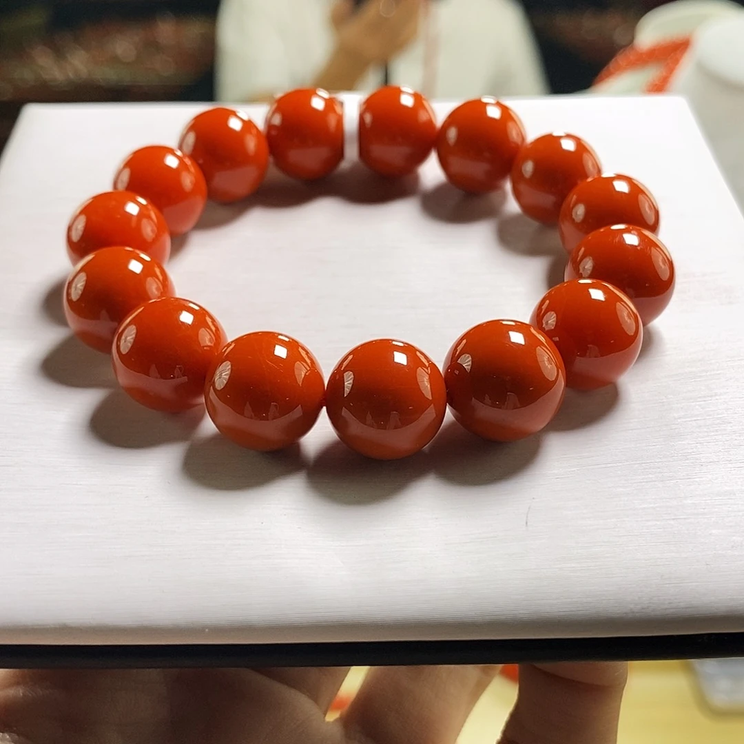 未镶嵌典藏  14mm   多样性发一南红玛瑙