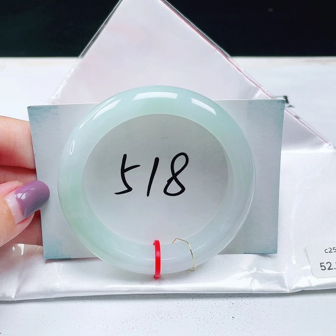 翡翠未镶嵌手镯缅甸翡翠52+