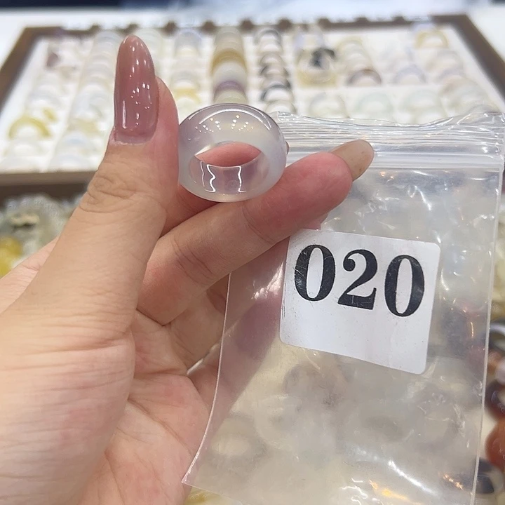玛瑙/玉髓戒指合金20港18