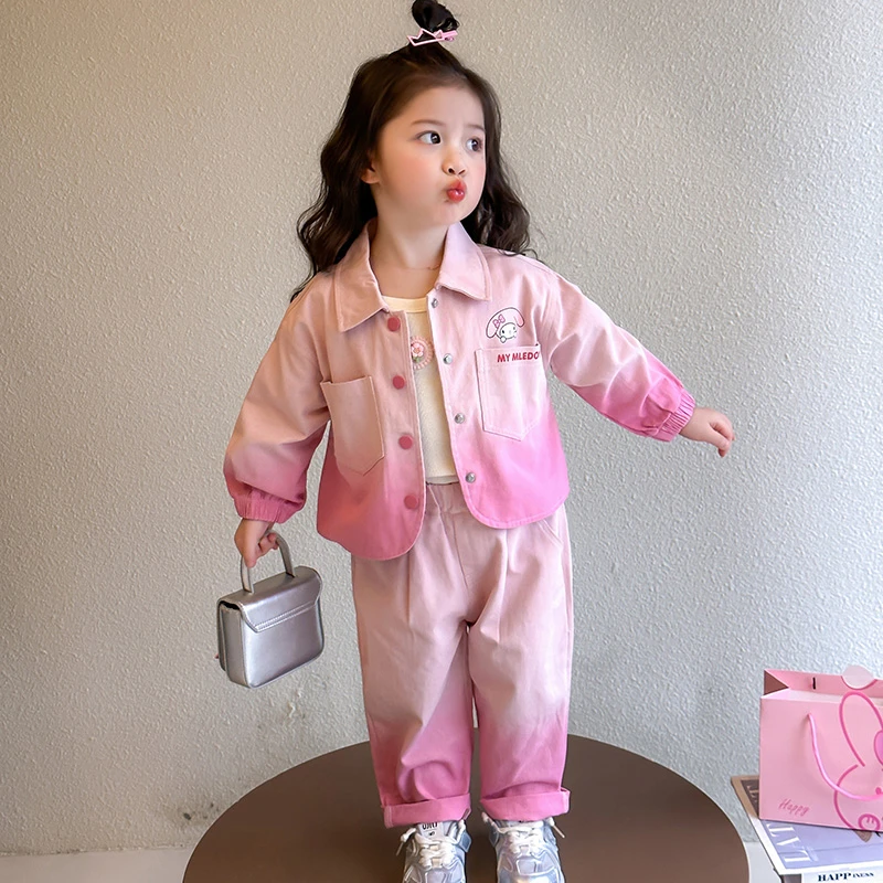 女小童套装2025儿童新款女宝宝时髦运动春秋装小女孩网红两件套潮