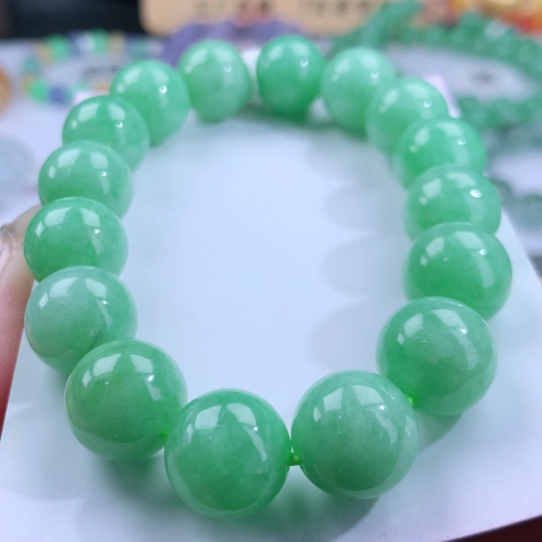 翡翠手链未镶嵌卡13mm