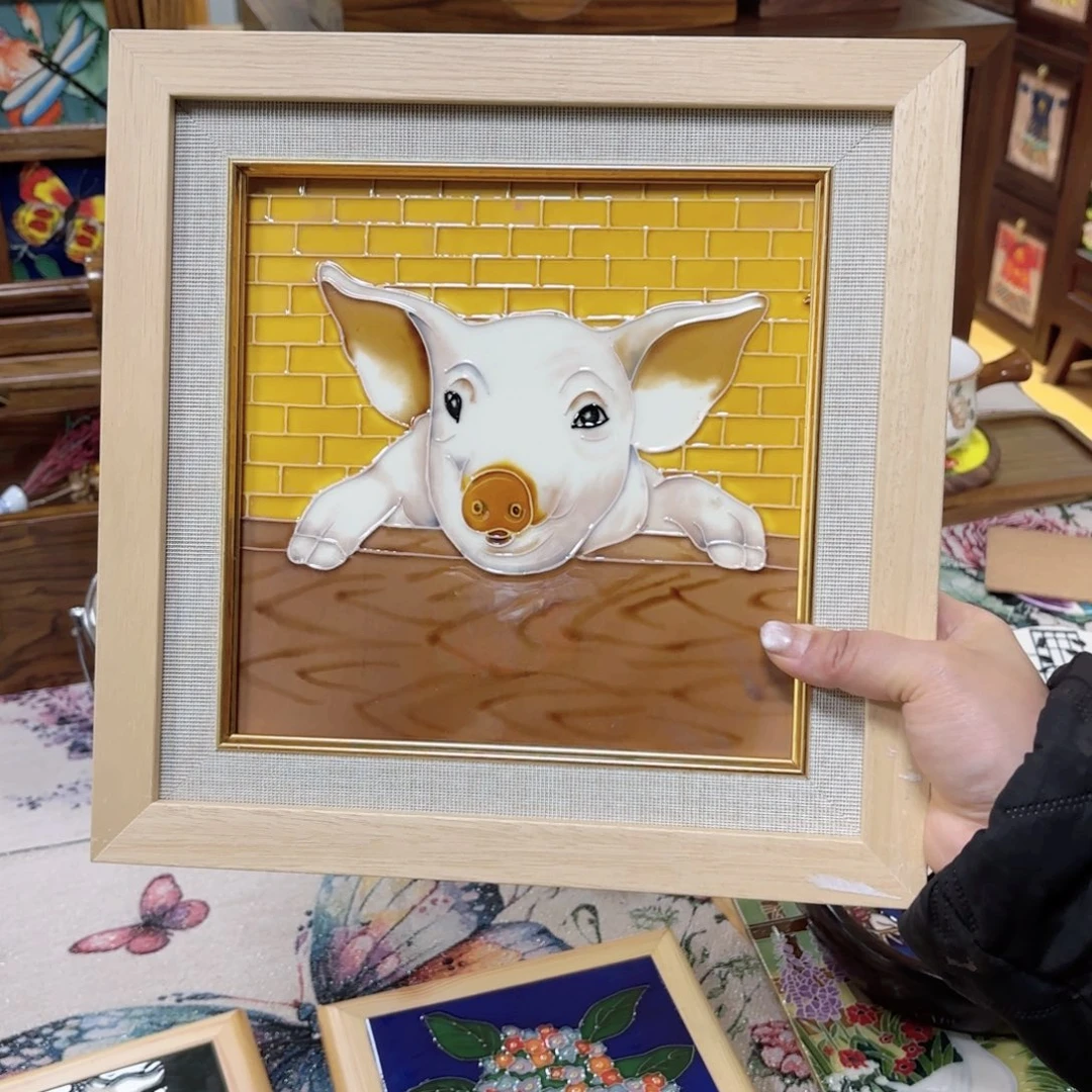 瓷片28.28连画带框特价微瑕