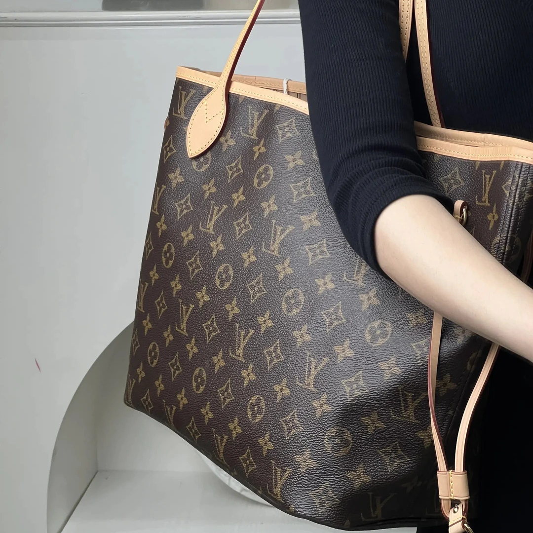 99新 LouisVuitton/路易威登 neverfull中号老花米内/优品