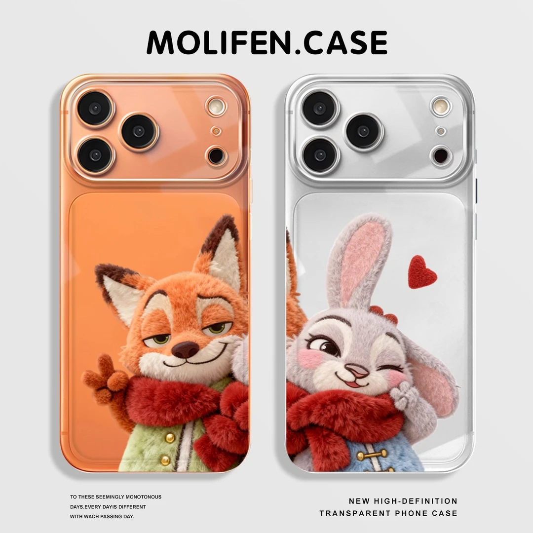 尼克朱迪适用iphone17promax手机壳苹果17情侣16可爱好看air小众