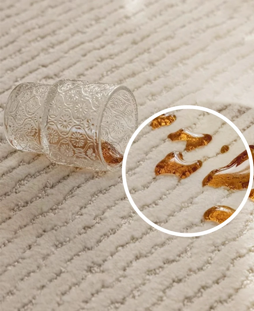 防水地毯 简约加厚床边毯茶几垫地毯纯色免洗网红卧室垫防滑耐脏