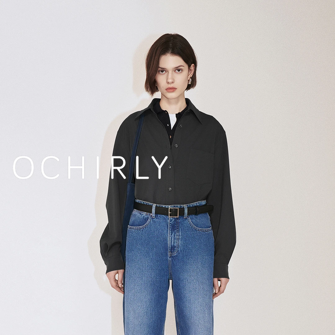 OCHIRLY欧时力 中长宽松衬衫外套女气质高级秋季新款商场同款度假