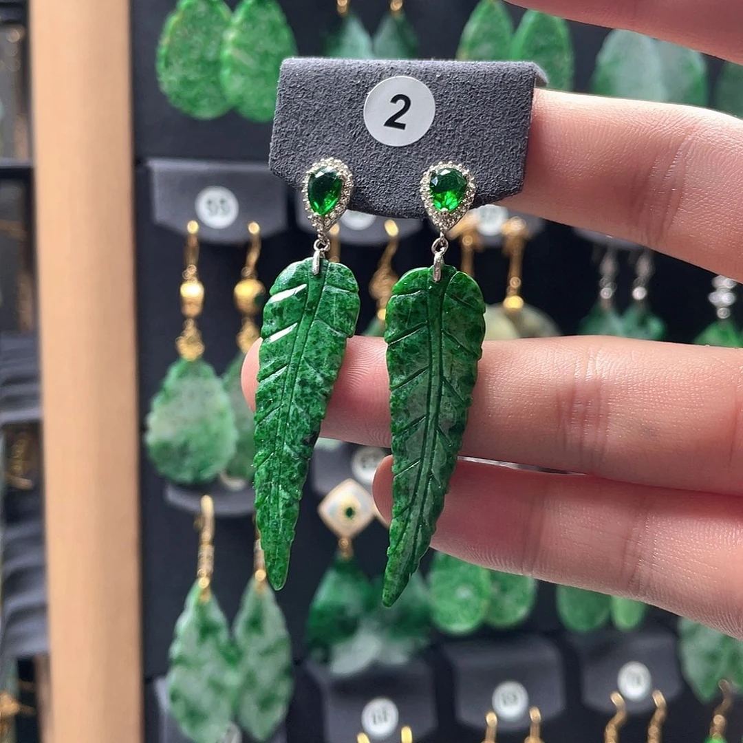 翡翠未镶嵌耳饰翡翠