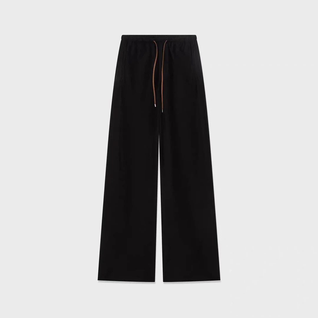 【兜欢米】静奢风抽绳松紧腰阔腿裤舒适显瘦垂感休闲女秋冬直筒裤