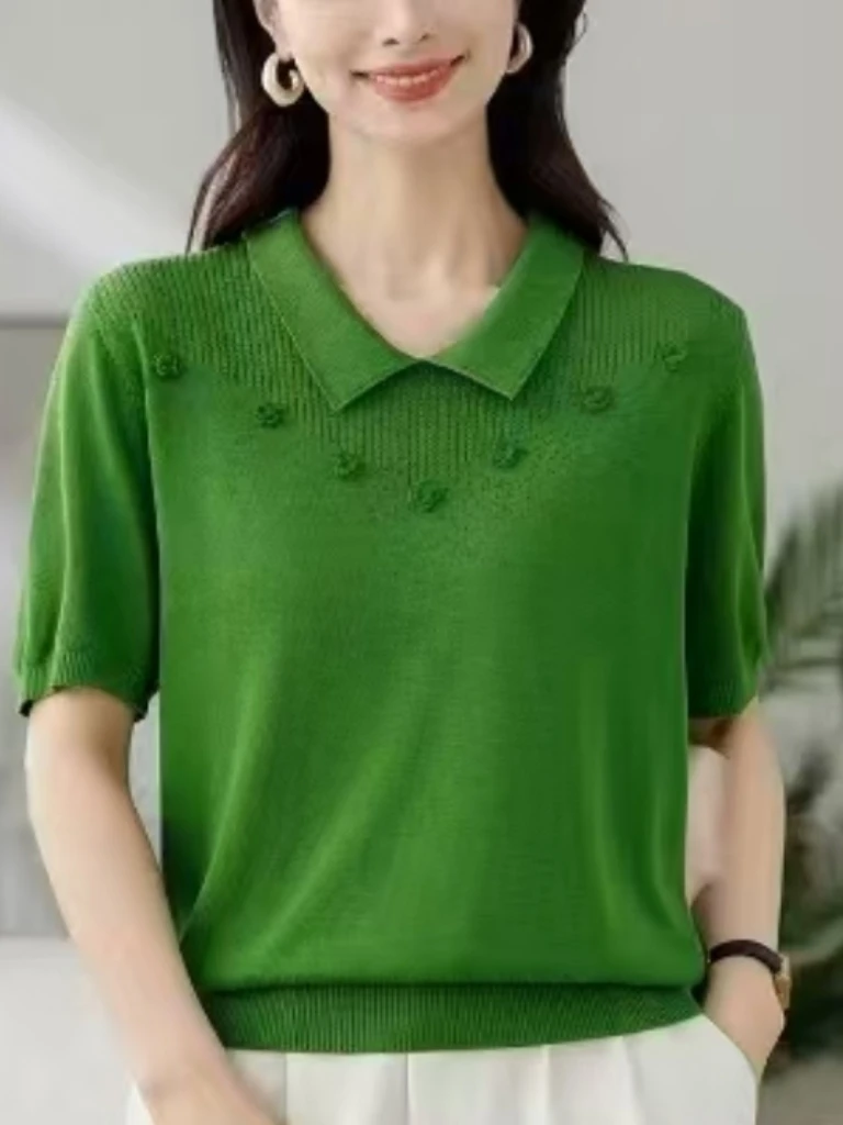【姐妹服饰】【8971-2天丝】时尚休闲百搭宽松版显瘦女式短款上衣