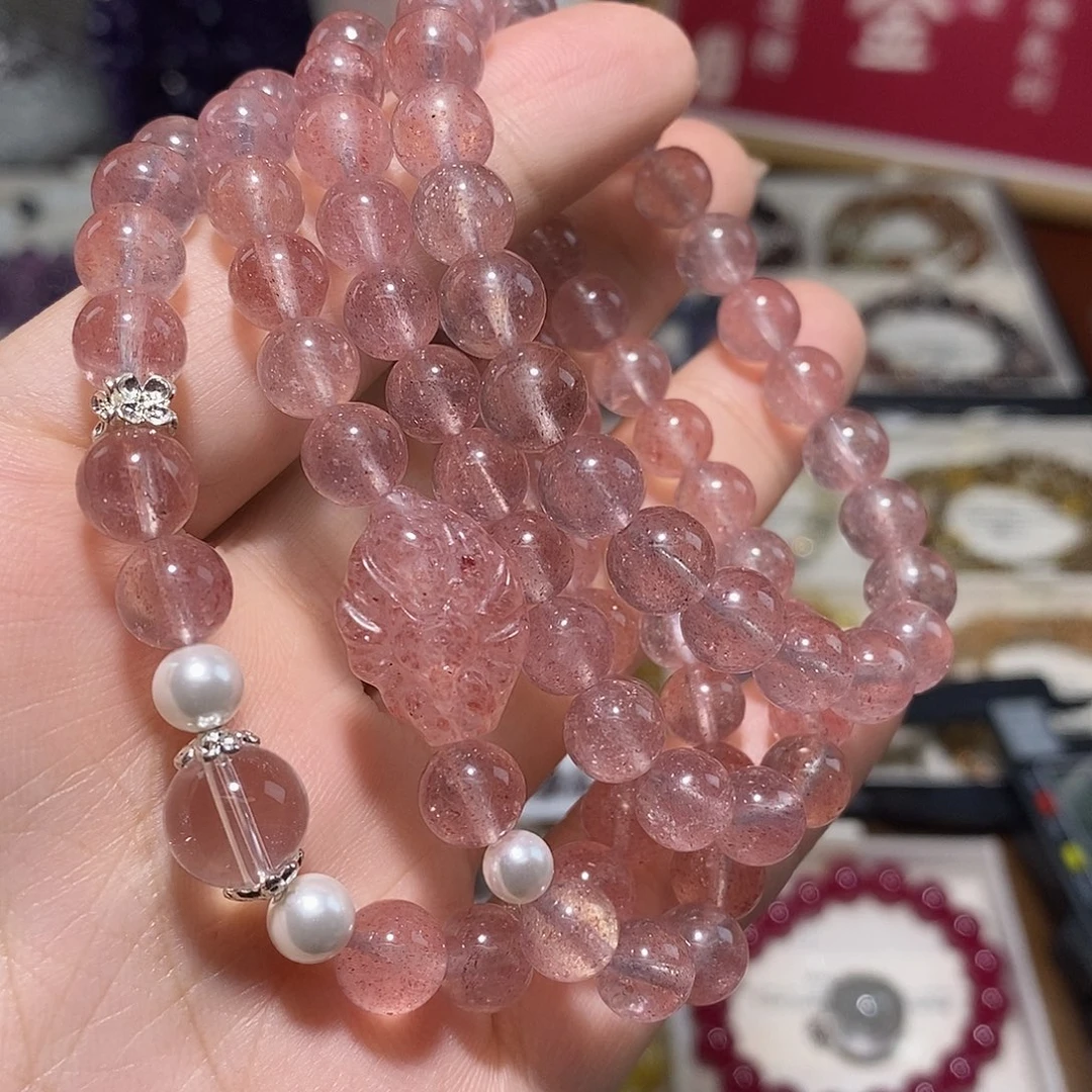 手串未镶嵌水晶草莓晶