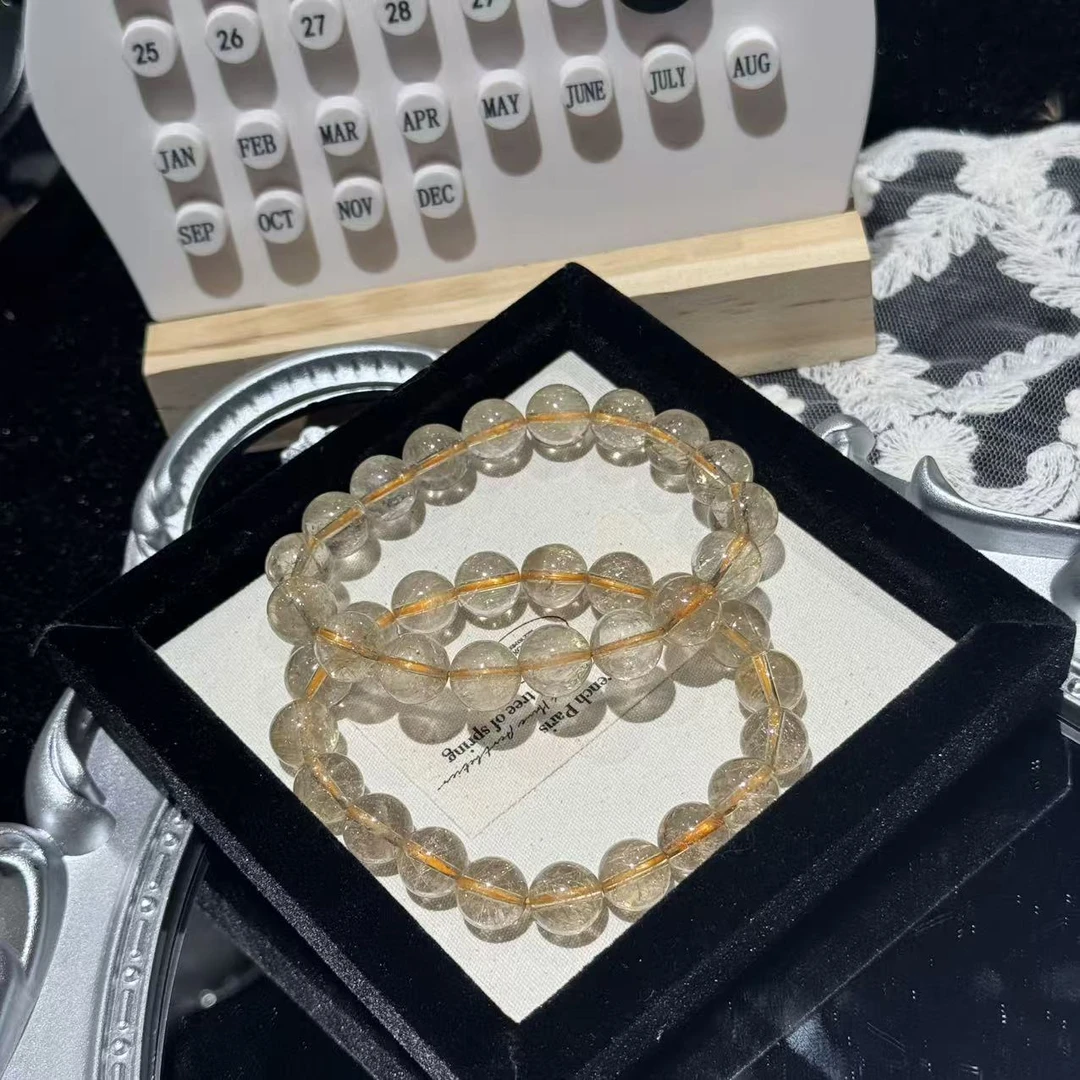 ZB天然金发晶水晶素串手链—多样性发其一