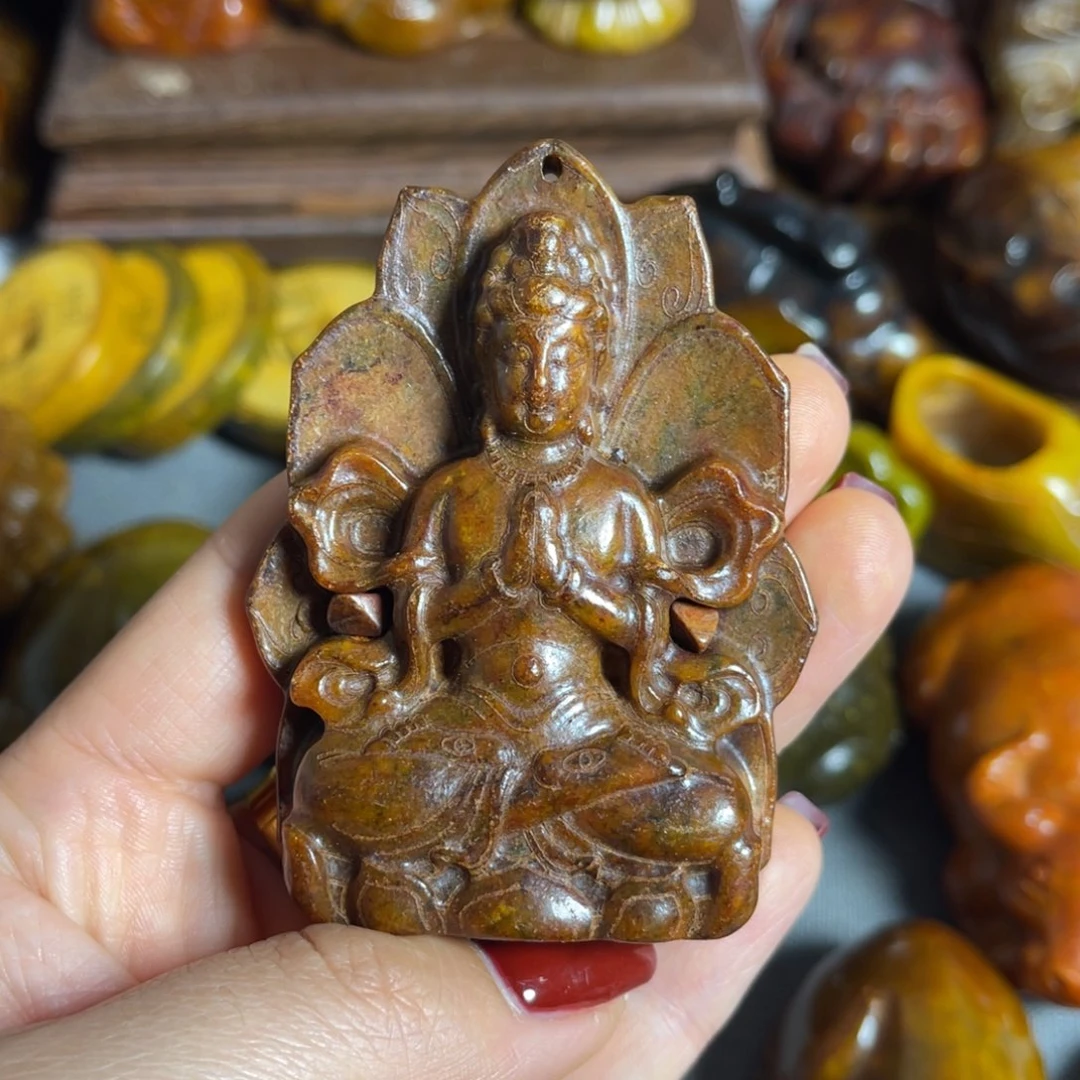 蛇纹石玉合金颈饰