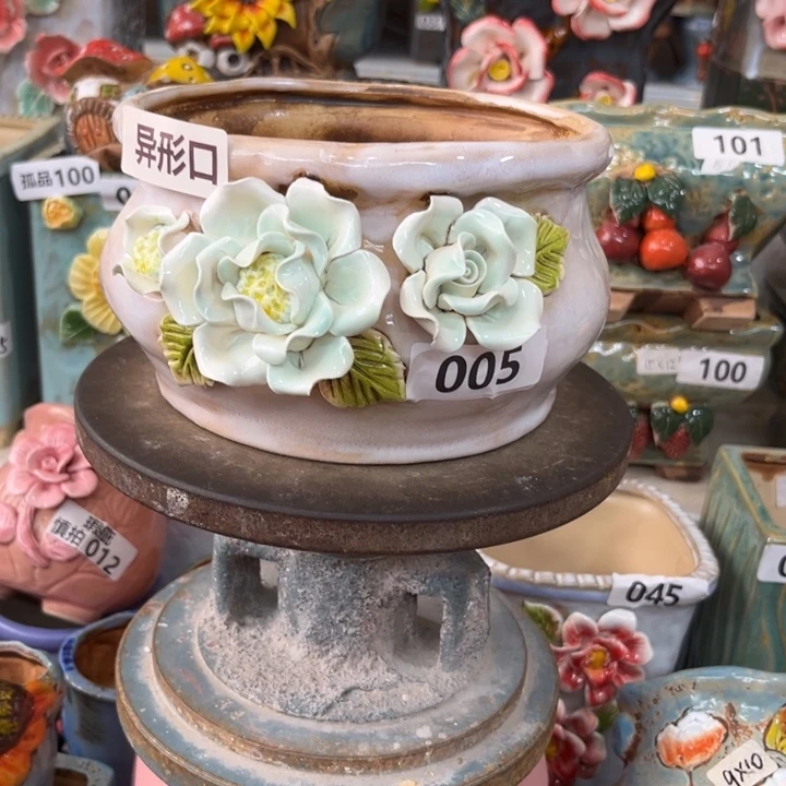 紫砂花盆粗陶材质多肉花盆