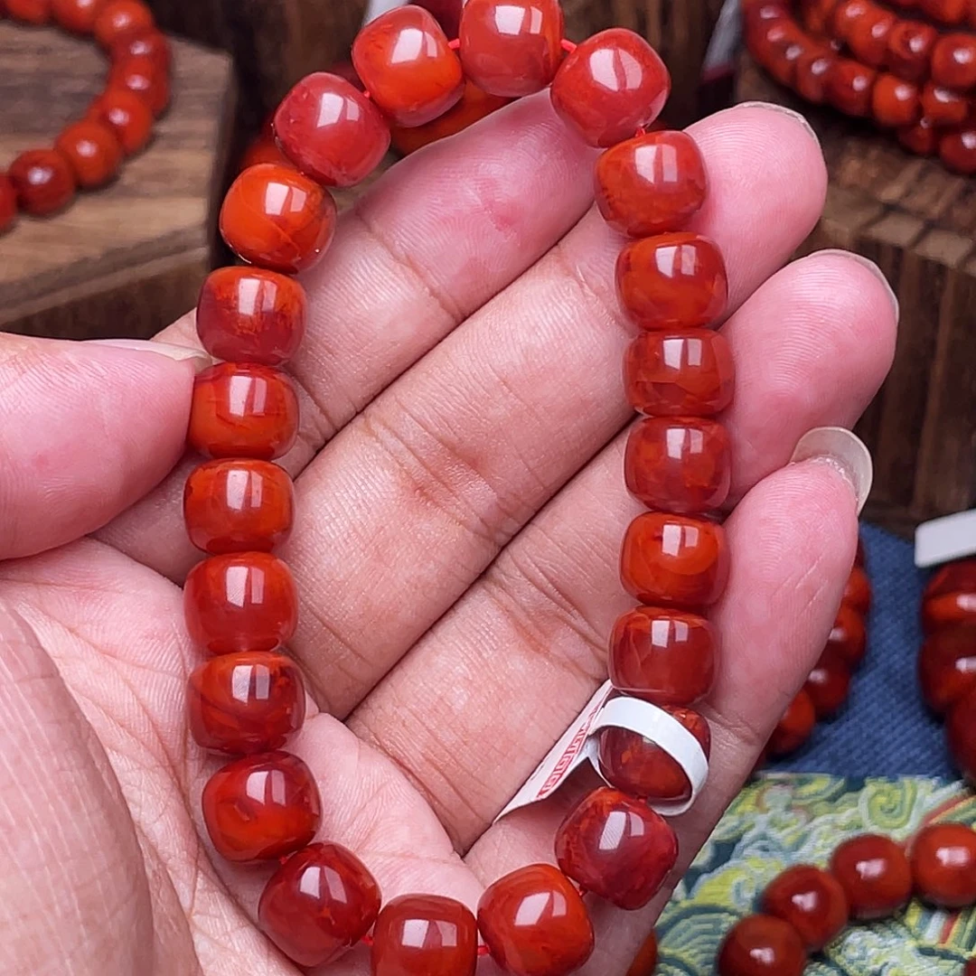南红玛瑙未镶嵌手链南红瓦西卡10老型手串