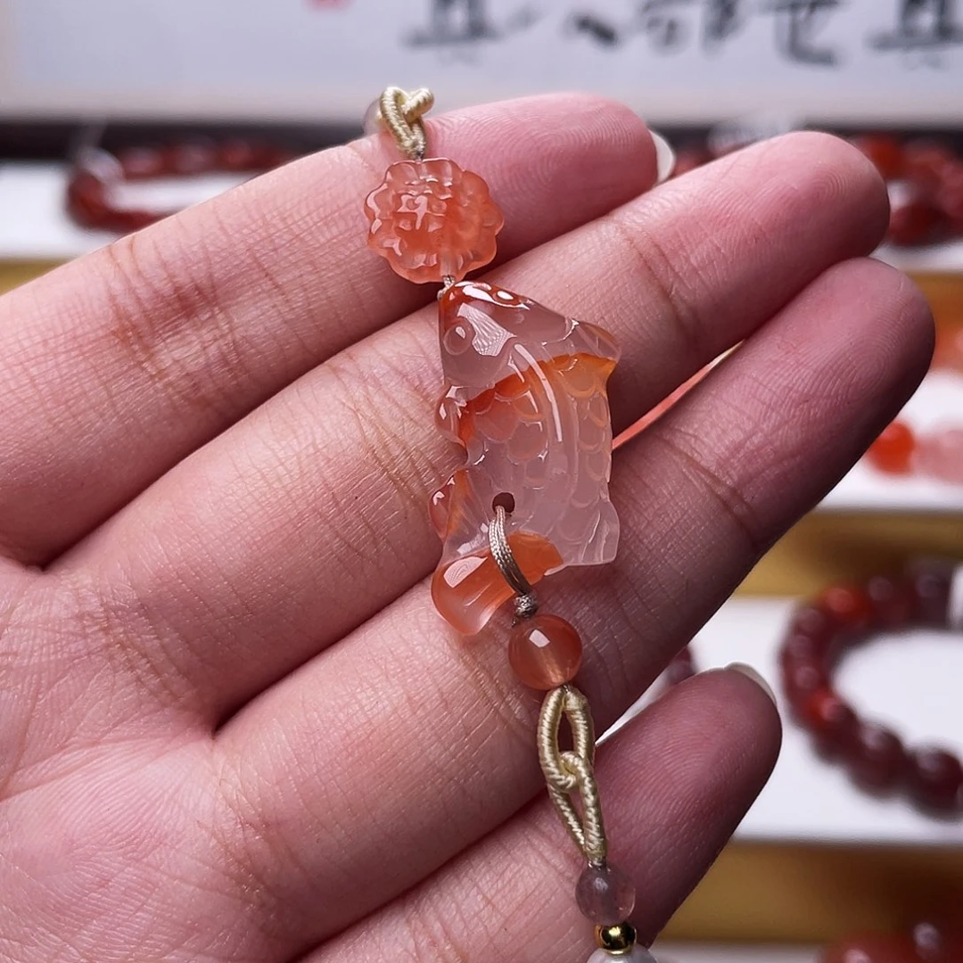 南红玛瑙合金摆件