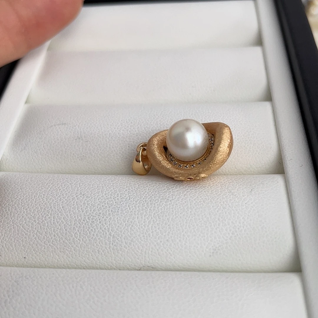 吊坠(不含链)银S925镶嵌海水珍珠