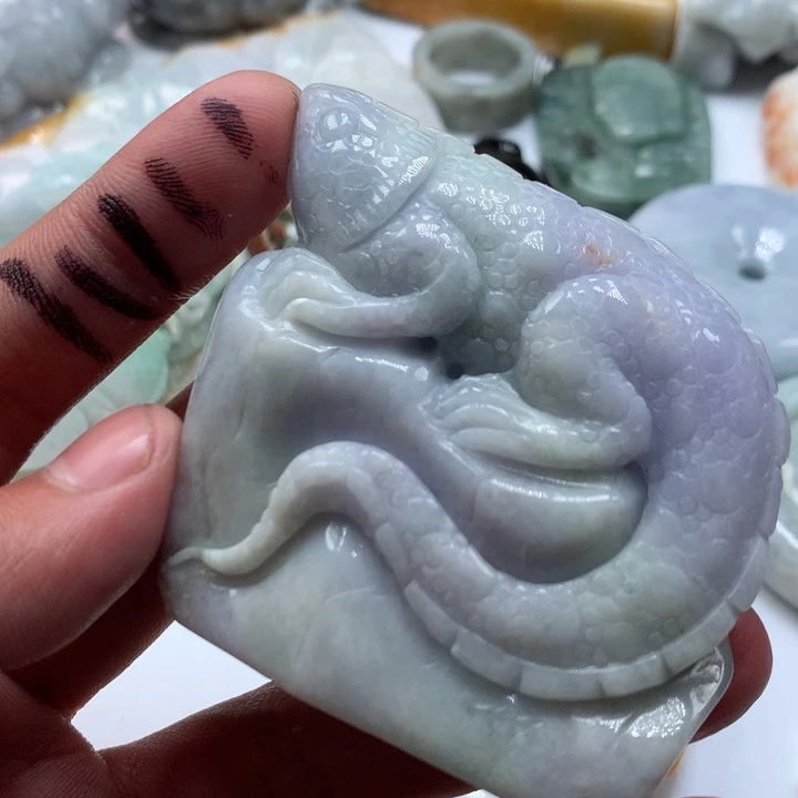 翡翠未镶嵌颈饰保真天然a货翡翠