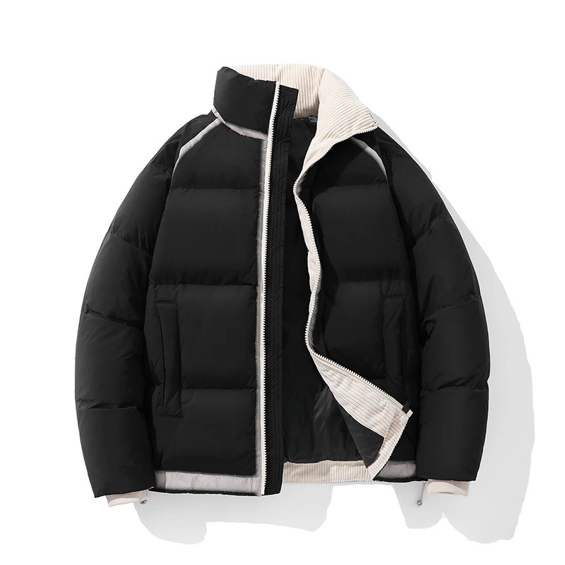 【SCRM】户外冬季时尚休闲情侣款宽松立领加厚保暖面包羽绒服