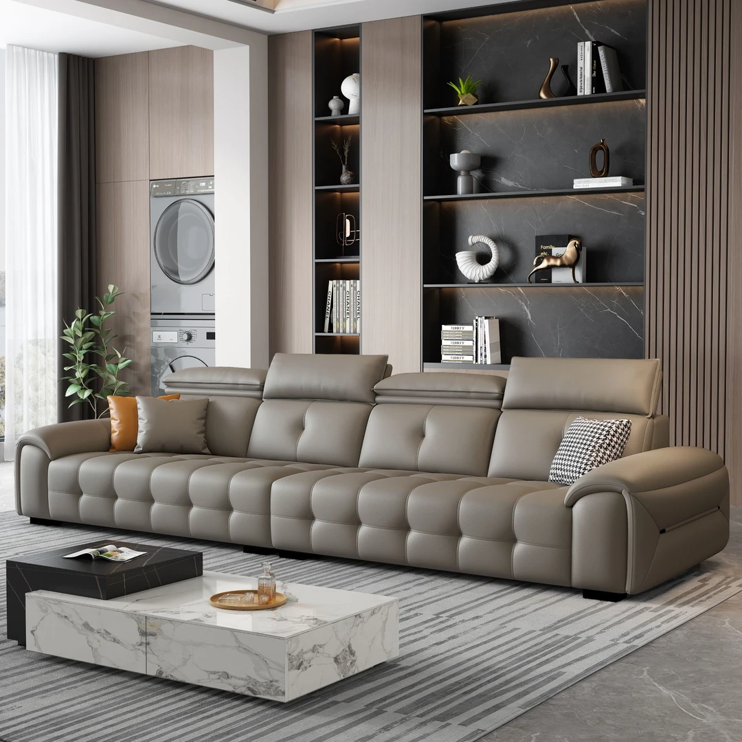 劳伦斯真皮沙发客厅家用2025年新款爆款大小户型现代三四人位沙发