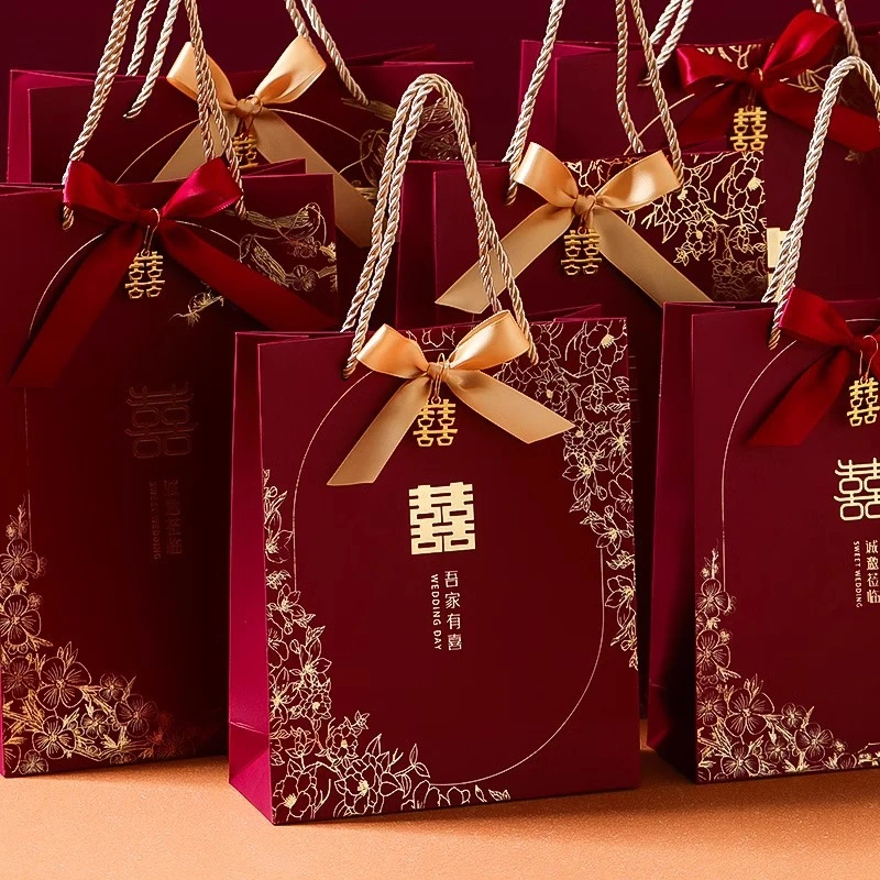喜糖盒子高级感结婚专用手提袋2025伴手礼盒糖果空盒礼品包装批发