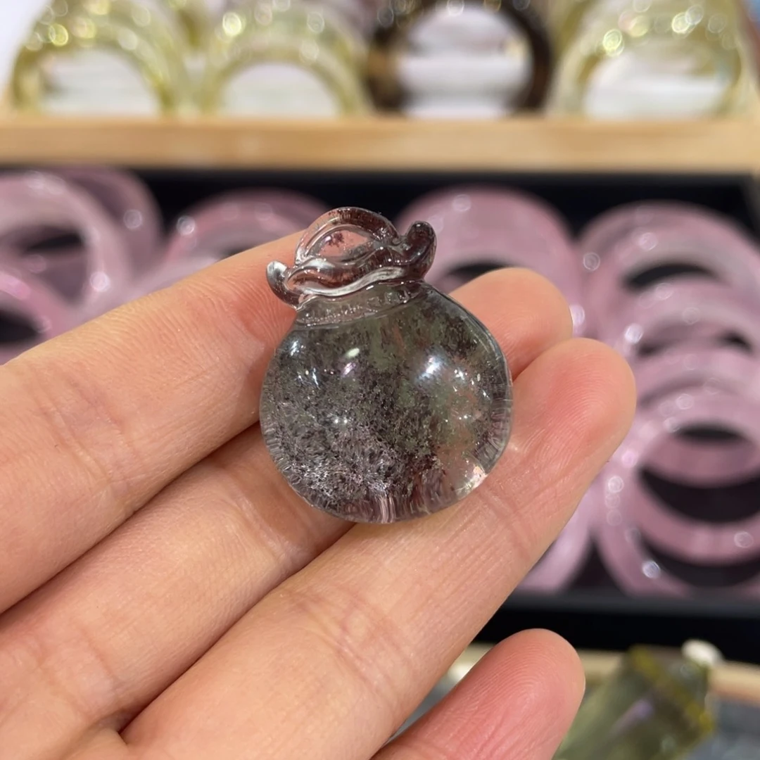 水晶幽灵钱袋子吊坠未镶嵌