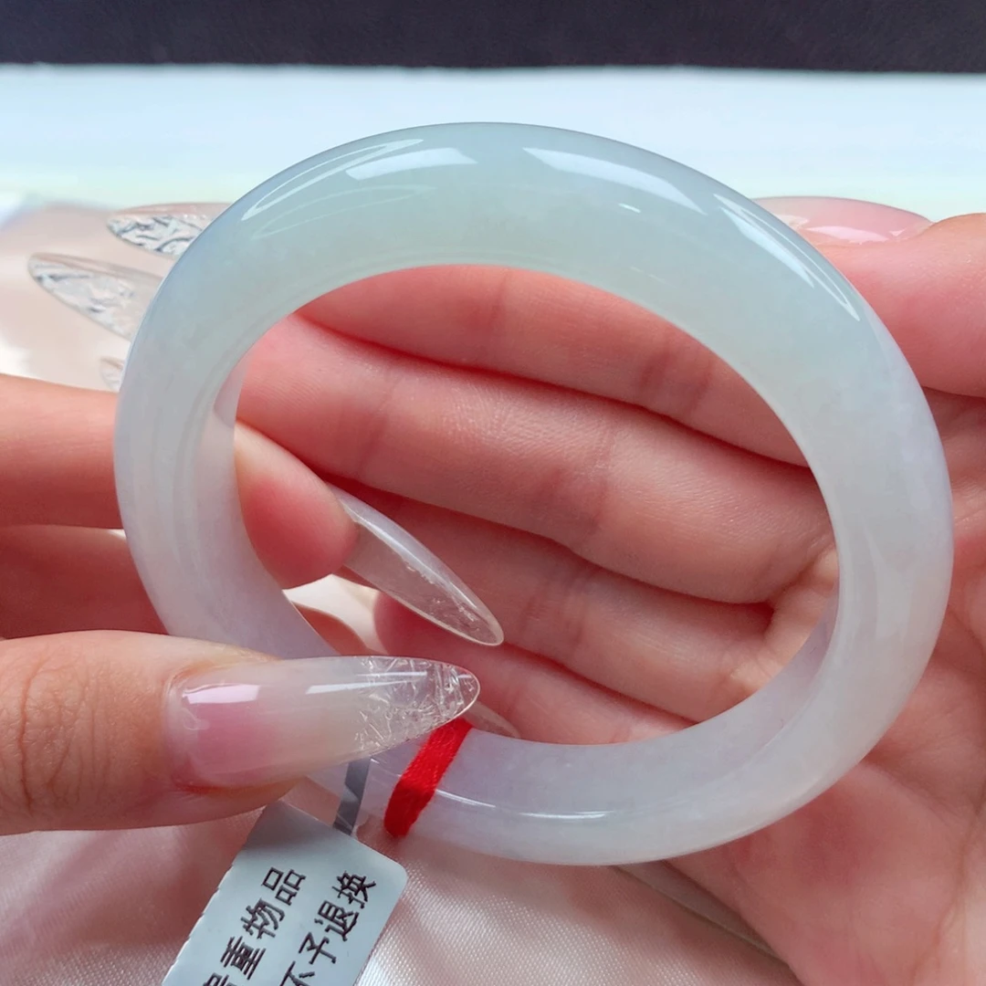 翡翠手镯未镶嵌天然缅甸翡翠A货手镯 47号