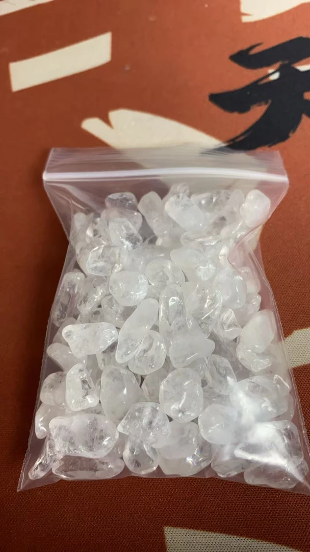 天然透体白水晶消磁石