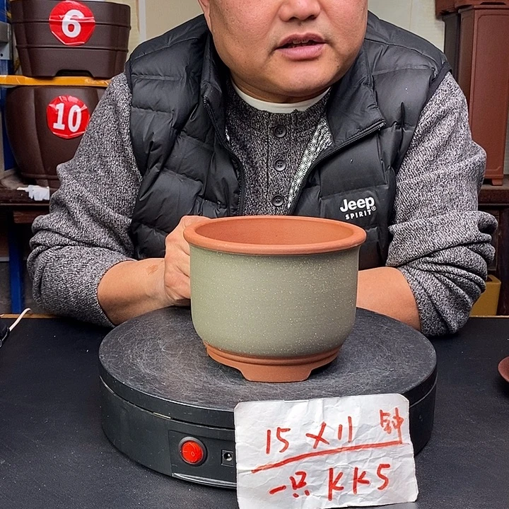 紫砂花盆货号一只KK5