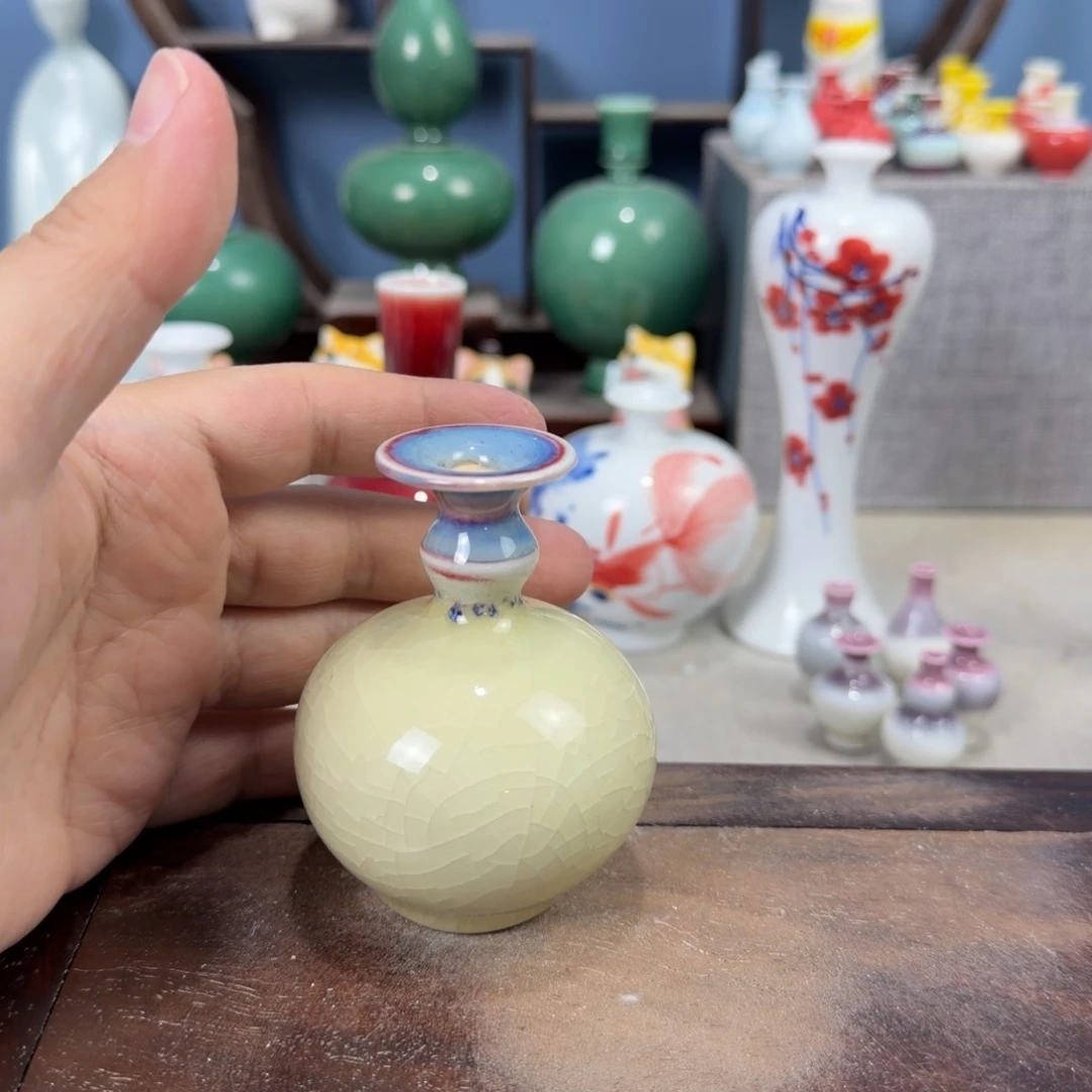 陶瓷手工小花器摆件