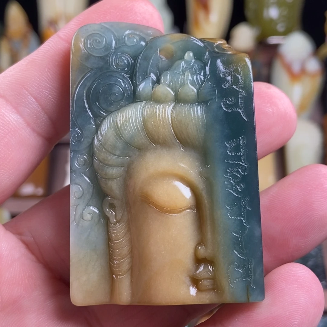 未镶嵌岫玉手把件