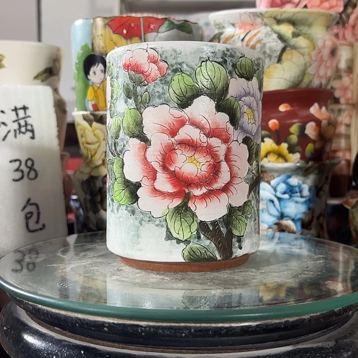 景德镇手绘花盆满38包邮偏远地区除外