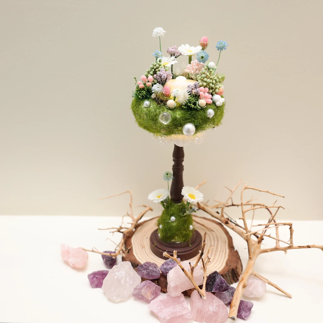 DIY森系永生花小夜灯安抚灯手作材料包手工创意