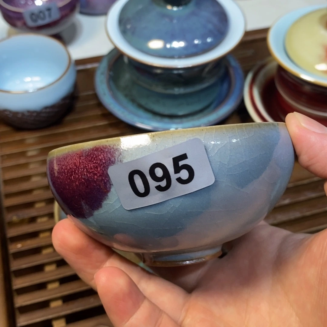 回***岸钧瓷主人杯手工制作